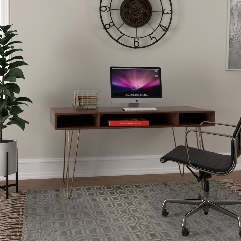 60 inch Wide Solid Mango Wood Desk I573