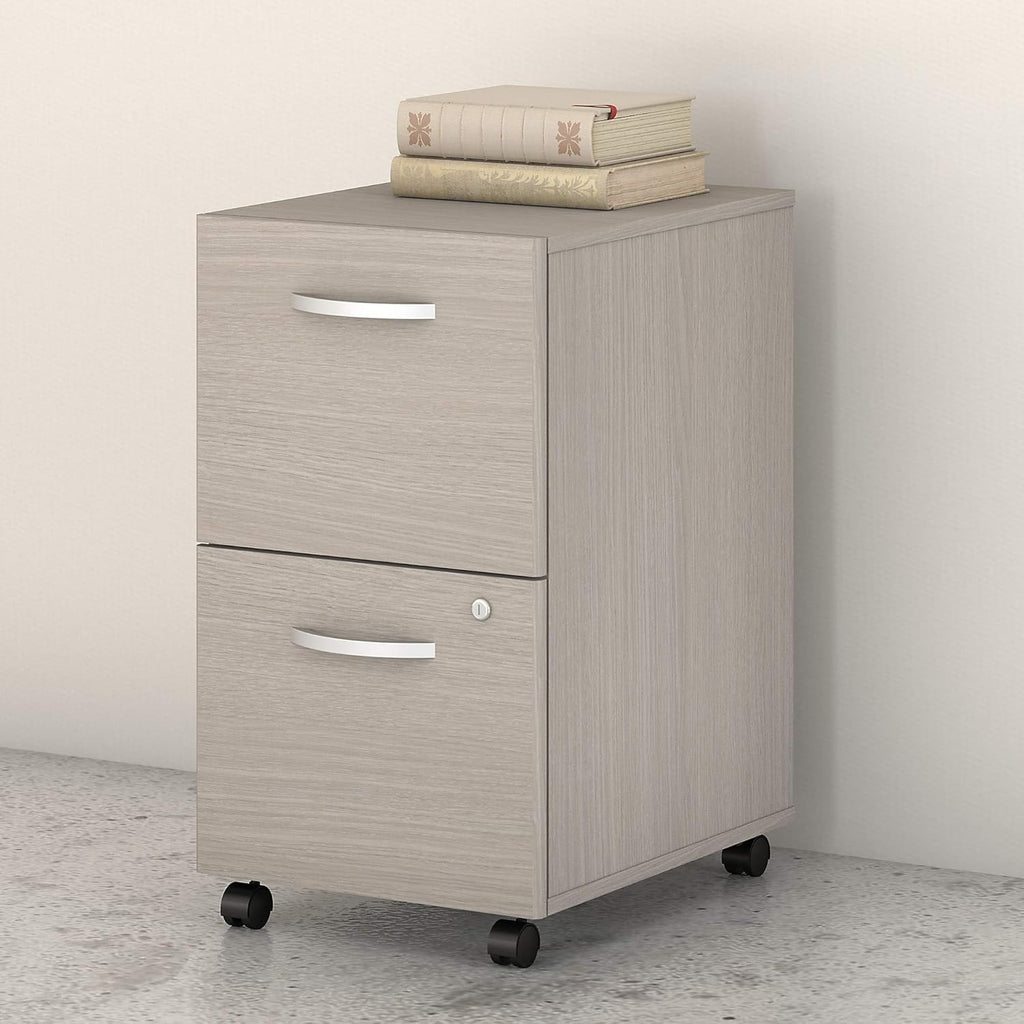 2 Drawer Mobile File Cabinet, Sand Oak B8556