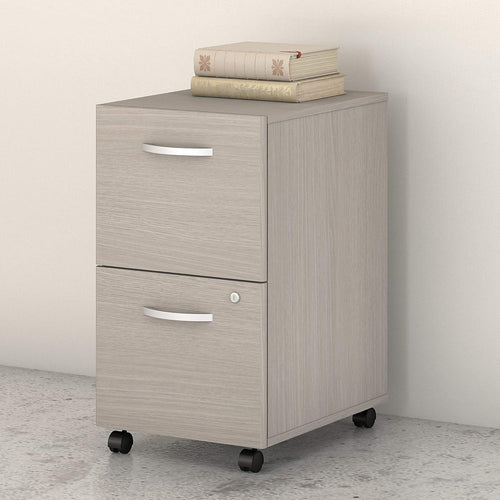 2 Drawer Mobile File Cabinet, Sand Oak B8556