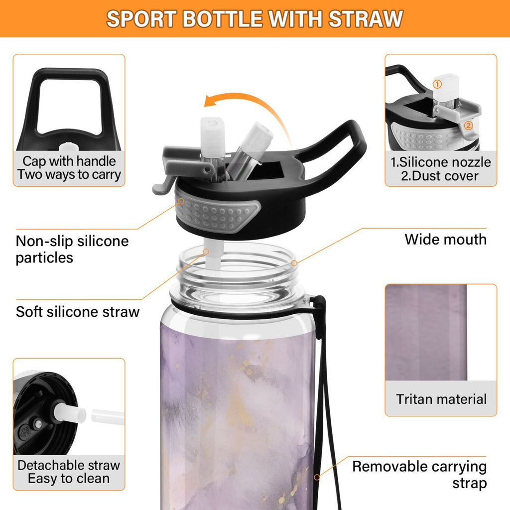 32oz Tritan Leakproof Water Bottle with Straw B3944