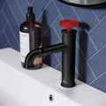 Red Single Hole Bathroom Faucet N8542
