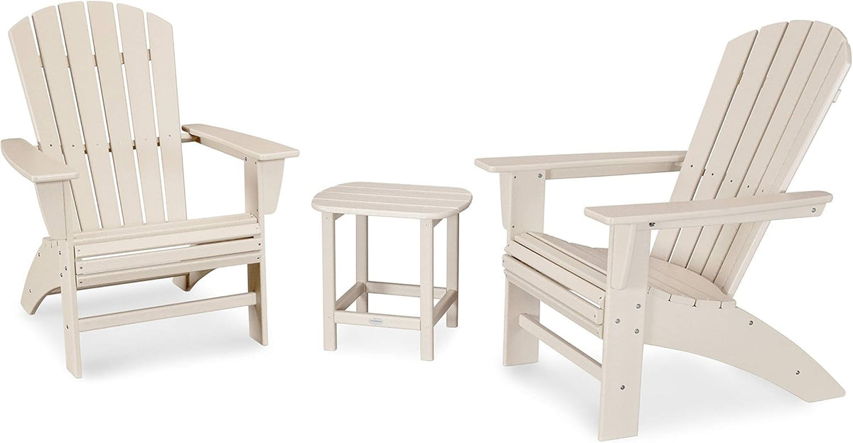 3-Piece Curveback Adirondack Chair Set with Side Table R3446