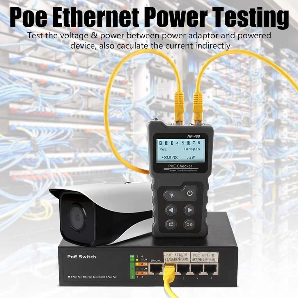 RJ45 Ethernet Tester, POE Cable Tester, Pack of 2 Z367687
