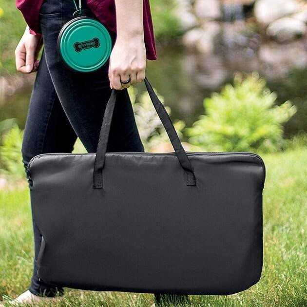 Foldable Pet Playpen with Carrying Case and Travel Bowl S16012