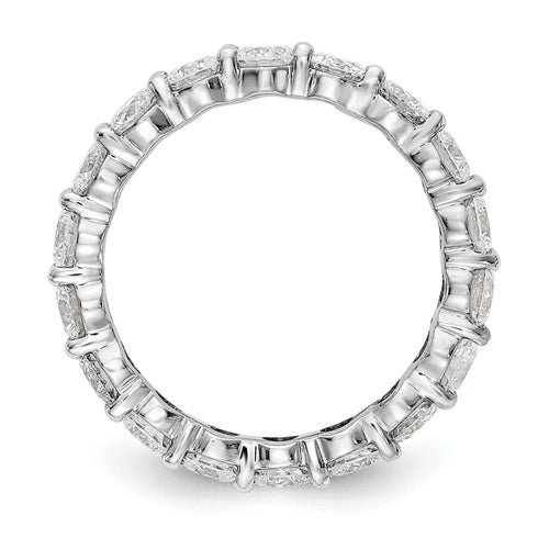 14K White Gold Diamond Eternity Ring Band 3ct J5209