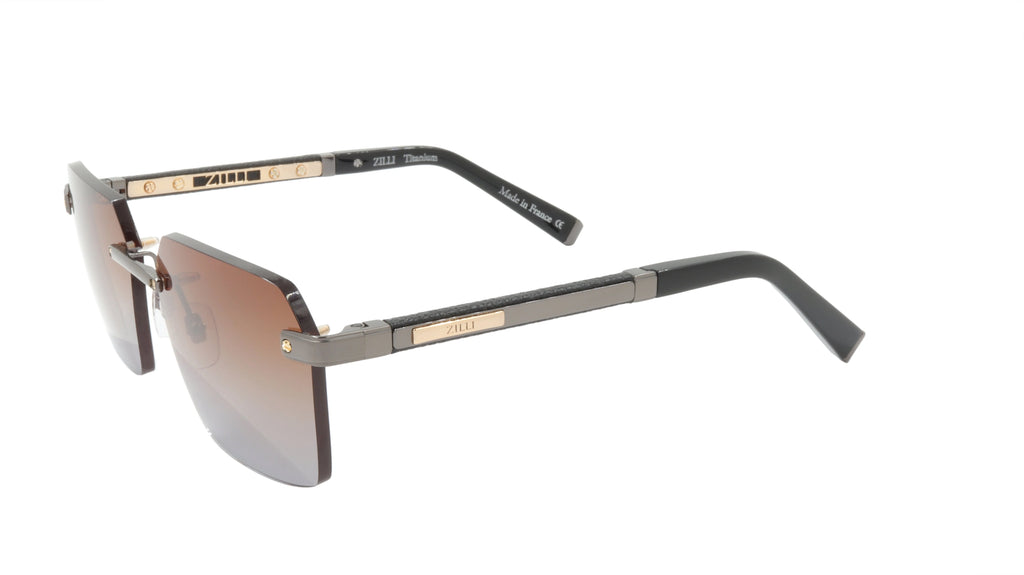 Titanium Acetate Leather Gradient Sunglasses L3637