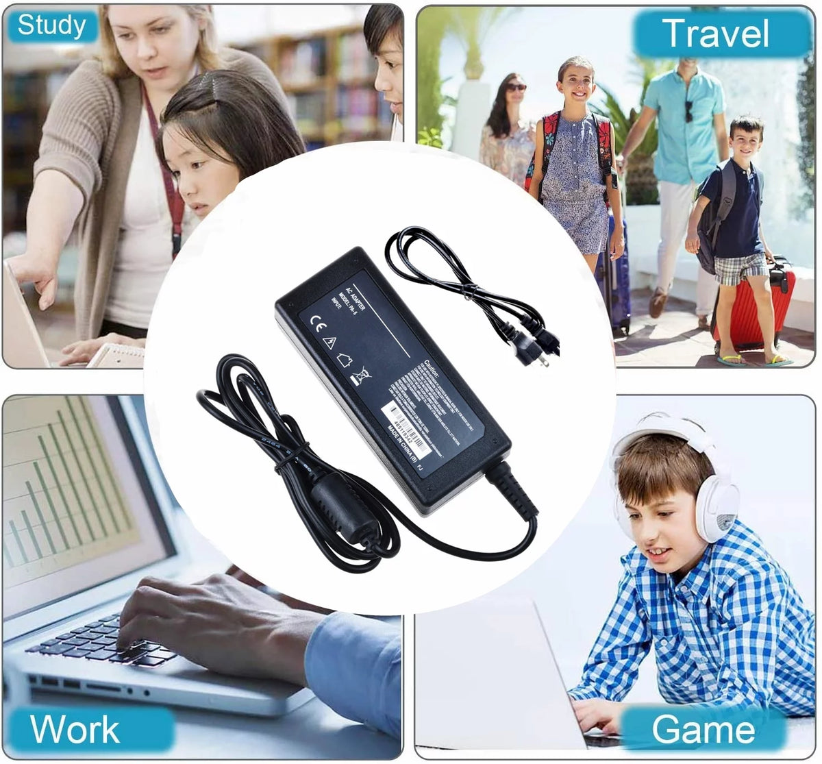 Compatible AC / DC Adapter Replacement for Asus 15.6 Laptop Charger V17326