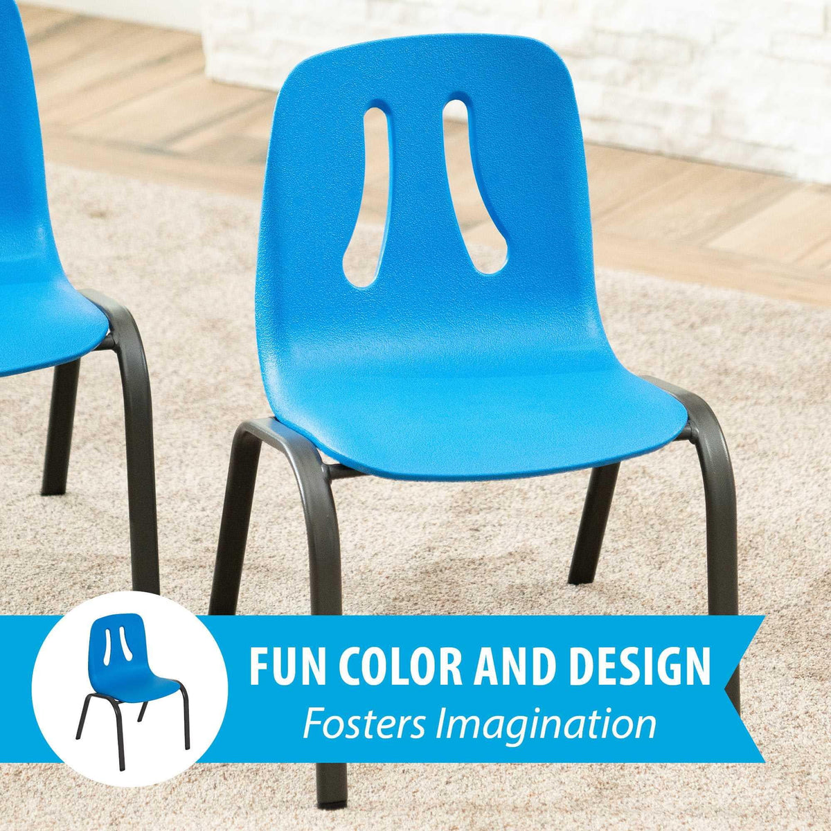 Children’s Stacking Chair 4 Pack Dragonfly Blue N640