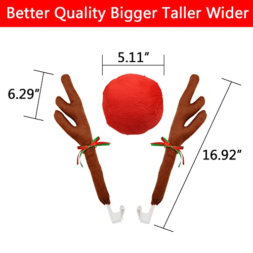 Car Reindeer Antler Kit and Nose Christmas Decoration Set C717