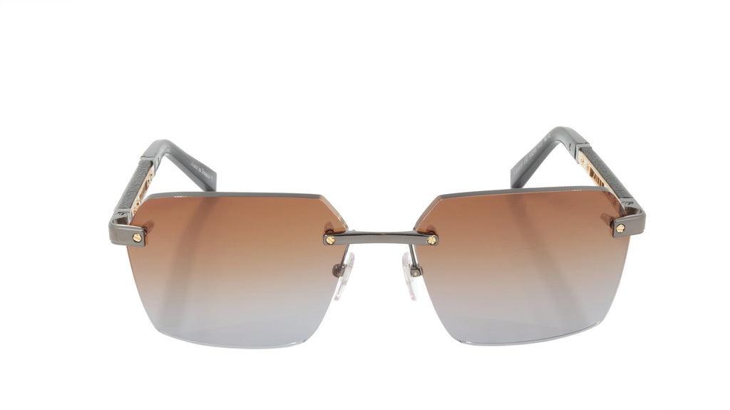 Titanium Acetate Leather Gradient Sunglasses L3637