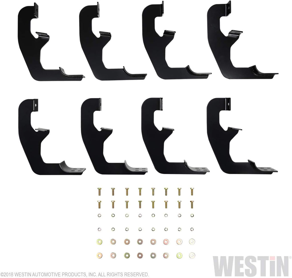 Black 3 inch Nerf Step Bar Mount Kit Pack of 2 I637276