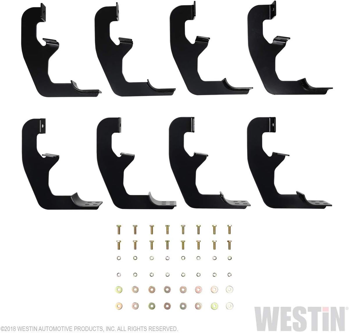 Black 3 inch Nerf Step Bar Mount Kit Pack of 2 I637276