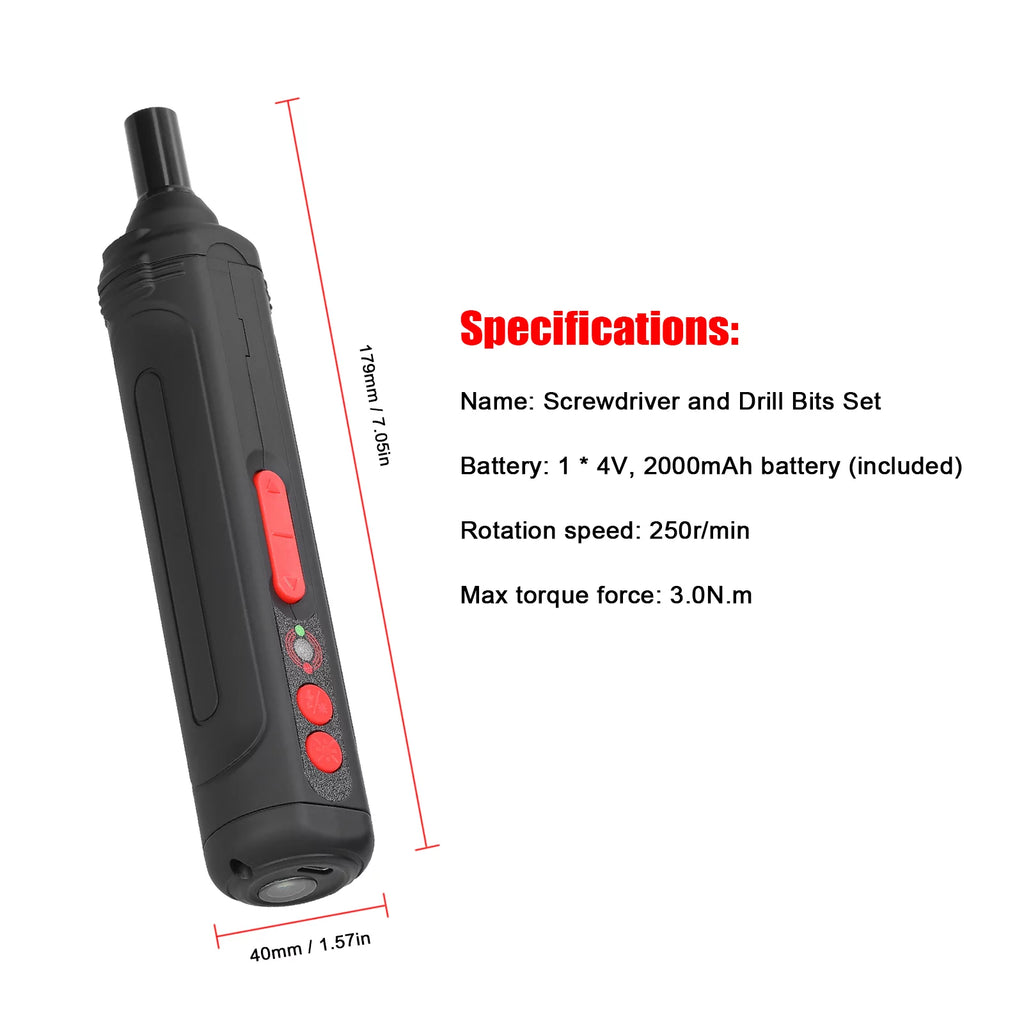 3.0N.m Screwdriver Metal Bits Set Electric Screwdriver U635802