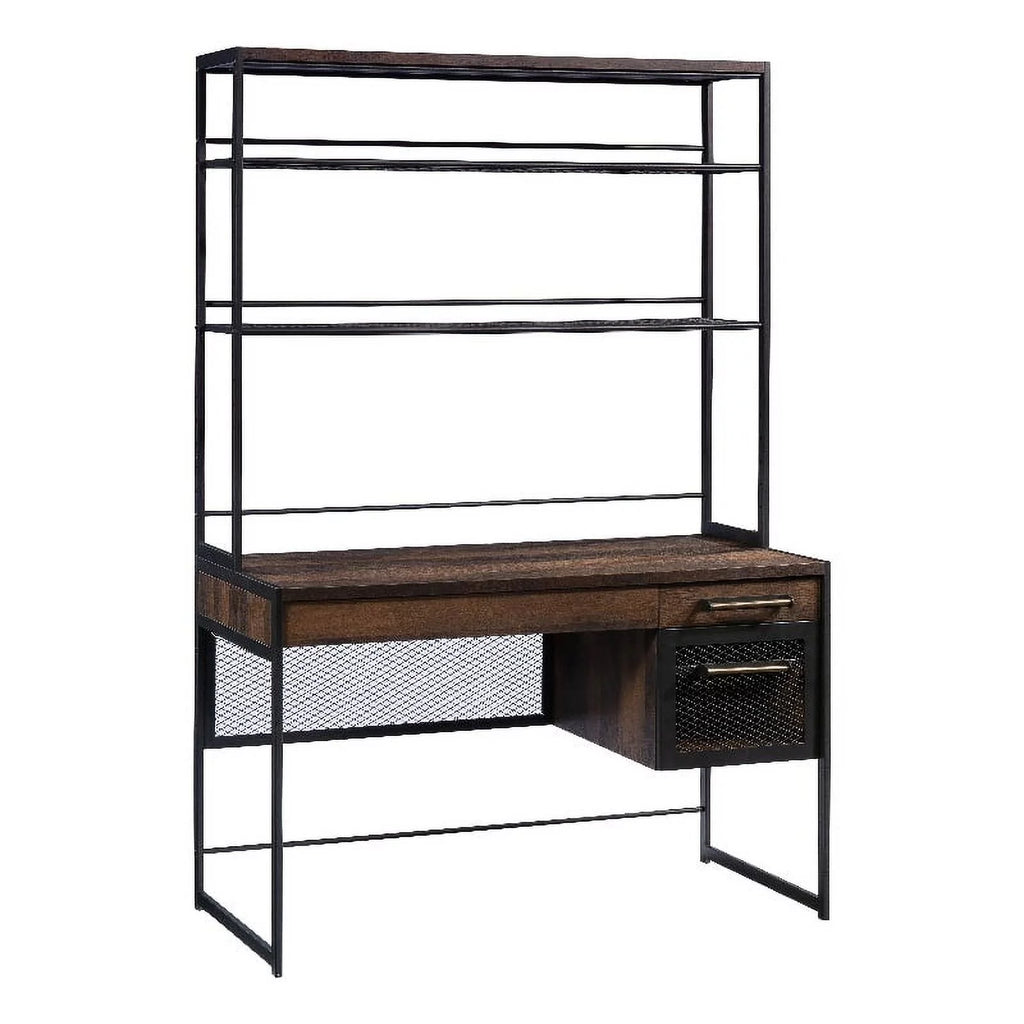Engineered Wood Computer Desk with Hutch I824951