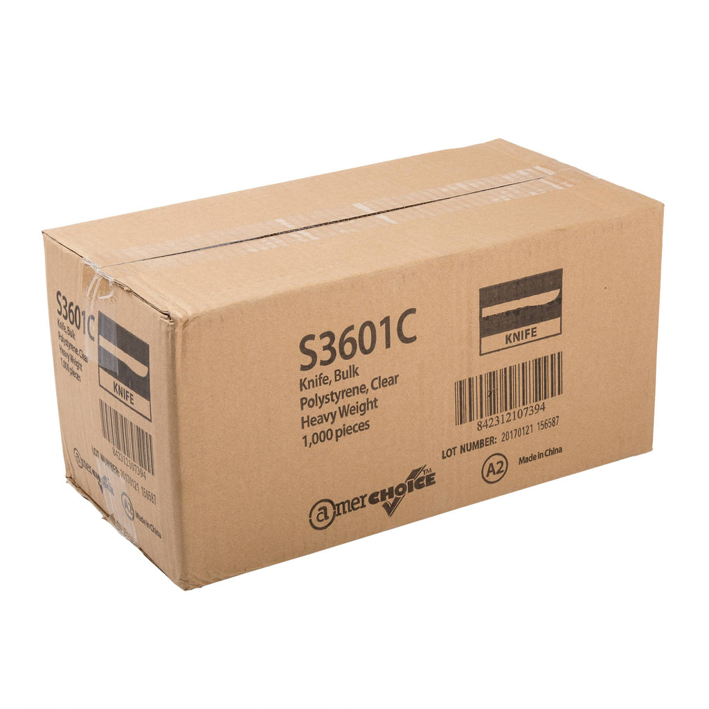 Clear Polystyrene Knives, Case of 1000 M5800