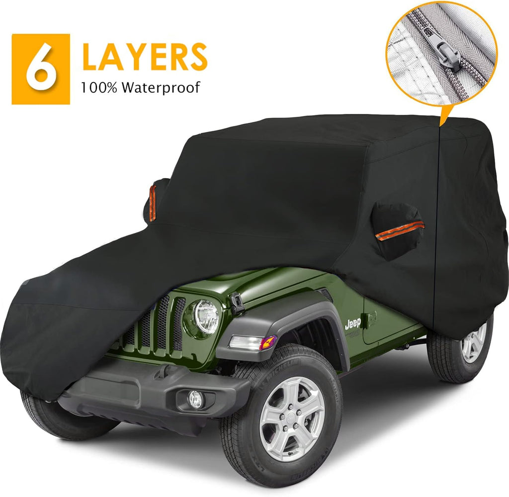 Gray Waterproof Car Cover for Wrangler 4 Door, Pack of 2 X582
