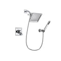Chrome Shower Faucet System with Shower Head and Hand Shower E29078