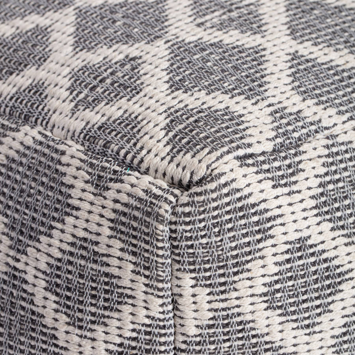 Gray & Ivory Pouf O469523