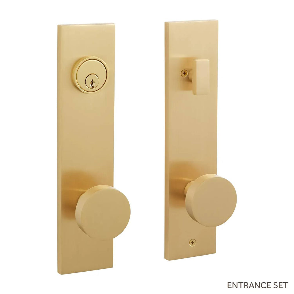 Solid Brass Entrance Door Set with Round Knob V141486