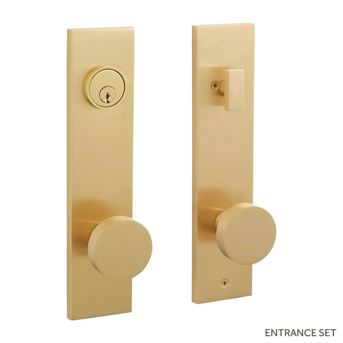 Solid Brass Entrance Door Set with Round Knob V141486