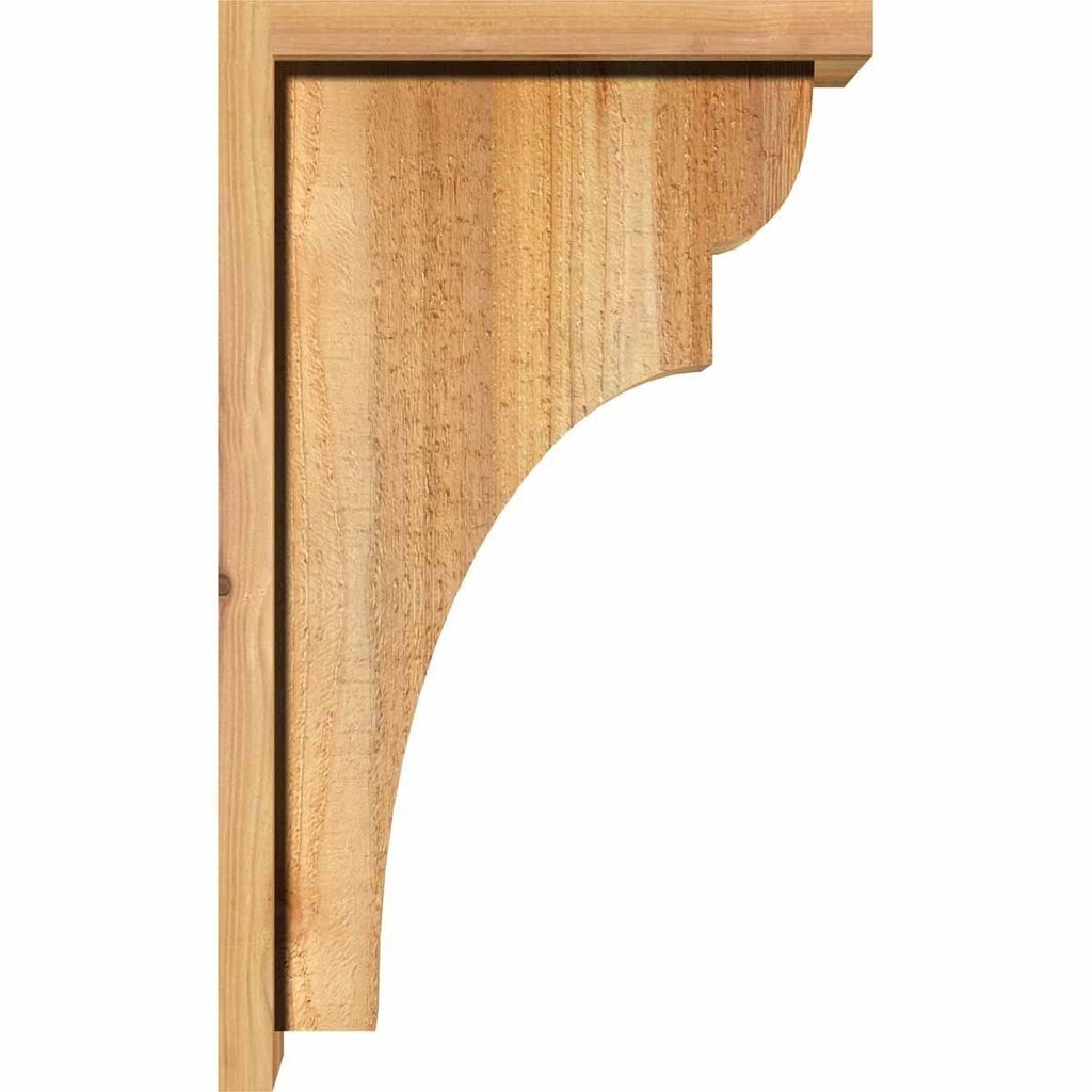8x22W x 14x22D x 18x22H Rough Sawn Corbel with Backplate, Western Red Cedar D744844