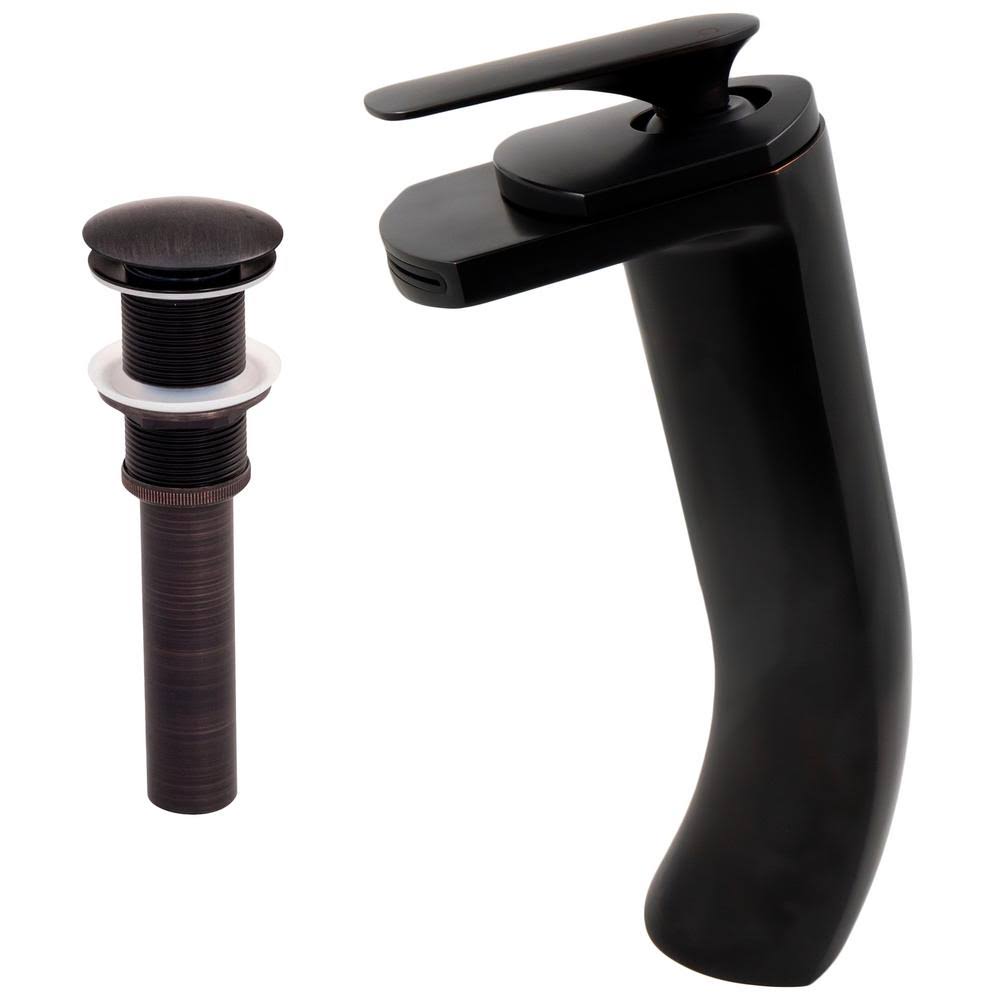 Oil Rubbed Bronze Waterfall Vessel Faucet Set J833451