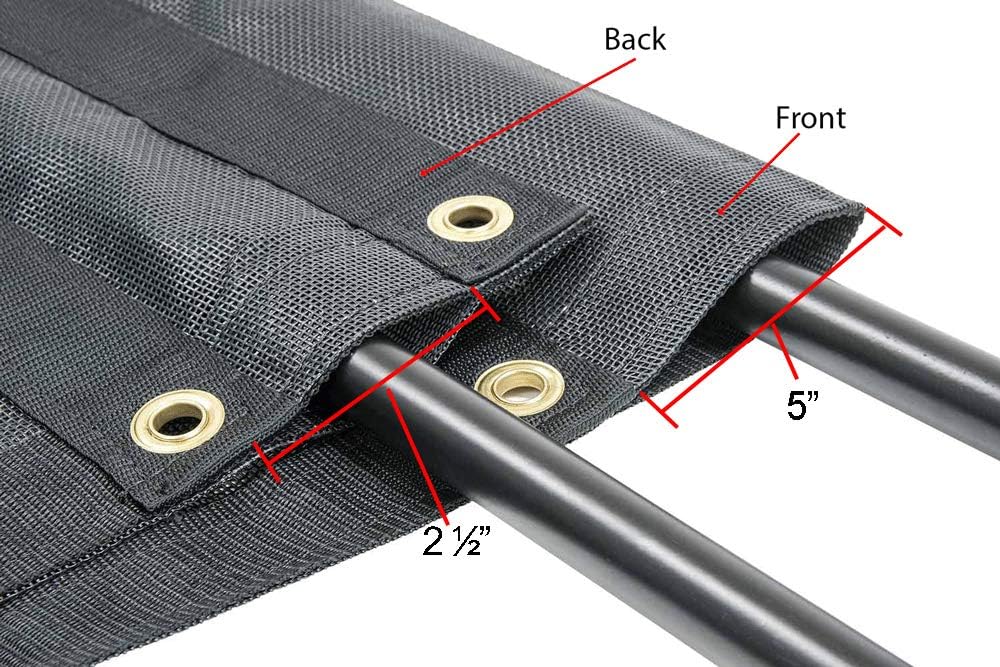 6'6" x 15' Vinyl Coated Mesh Tarp with Double Pocket F417