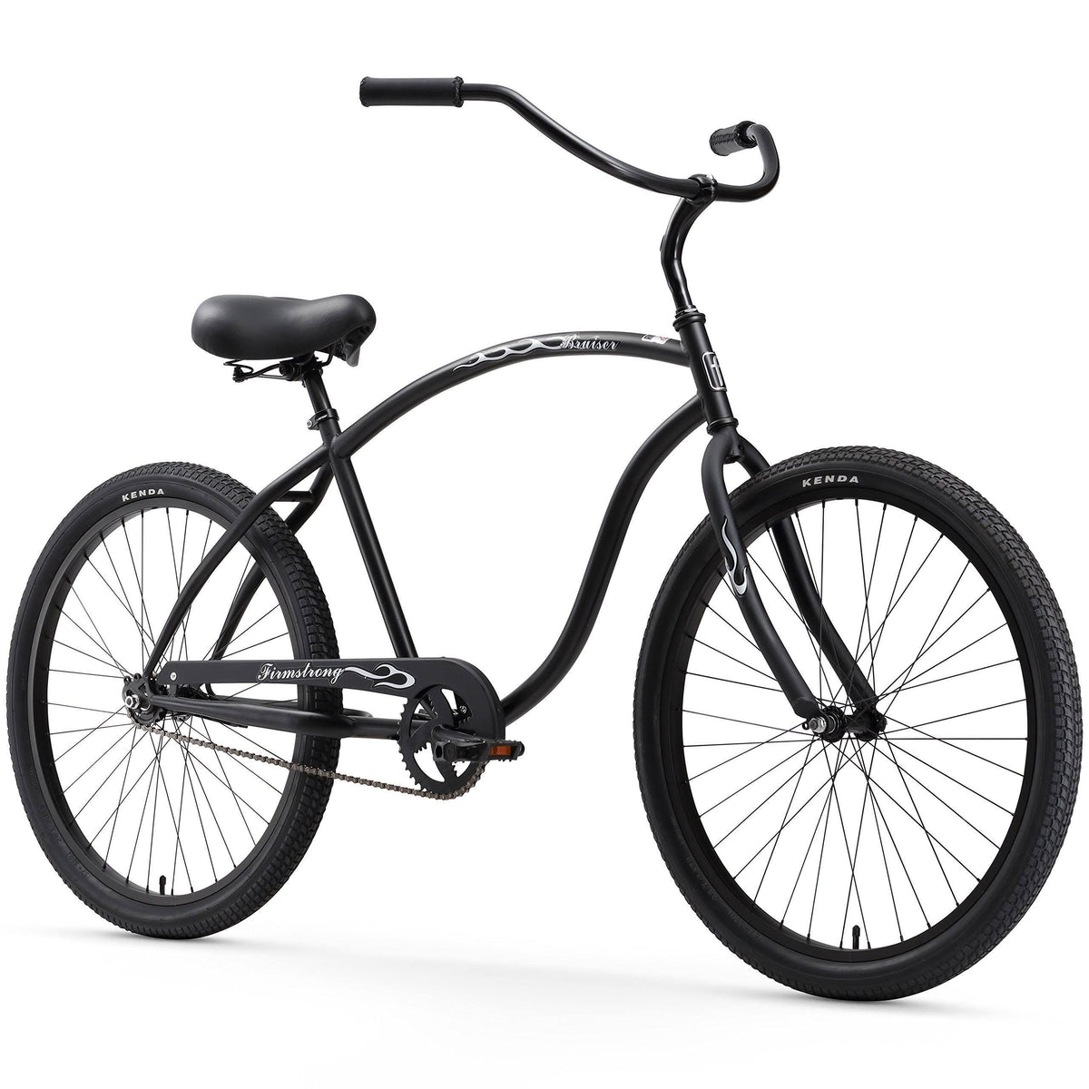 Matte Black Single-Speed Beach Cruiser Bike Y471969
