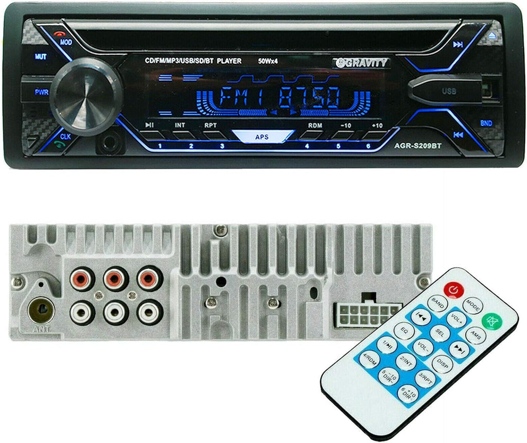 Car Audio Receiver with Bluetooth, FM Receiver, Infrared Remote Control, Pack of 2 F80369