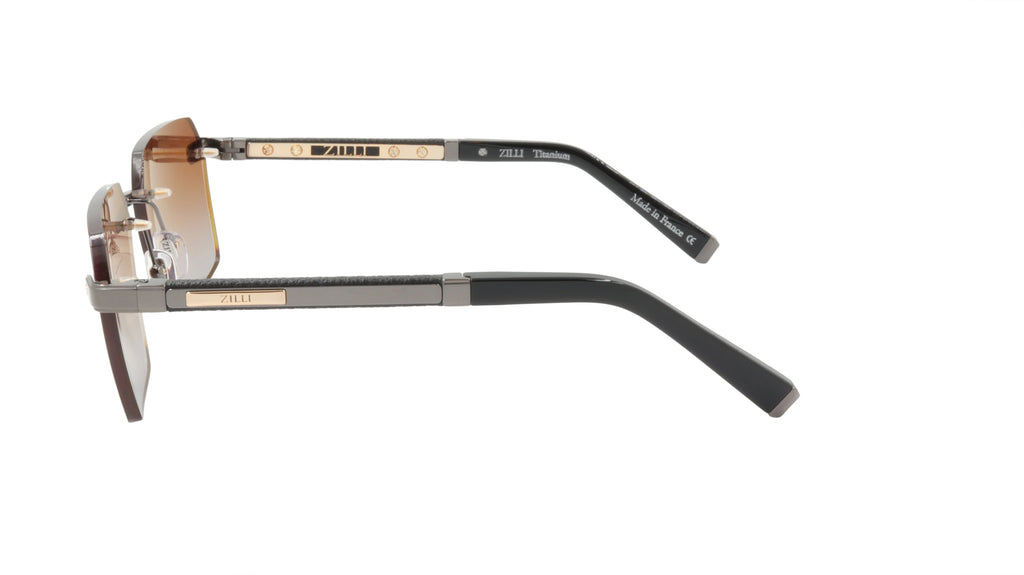 Titanium Acetate Leather Gradient Sunglasses L3637