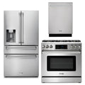36 Gas Range, Refrigerator with Water and Ice Dispenser, Dishwasher Q522