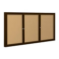 Indoor Enclosed Bulletin Board Cabinet with Whiteboards, Chalkboards & Memo Boards R937784