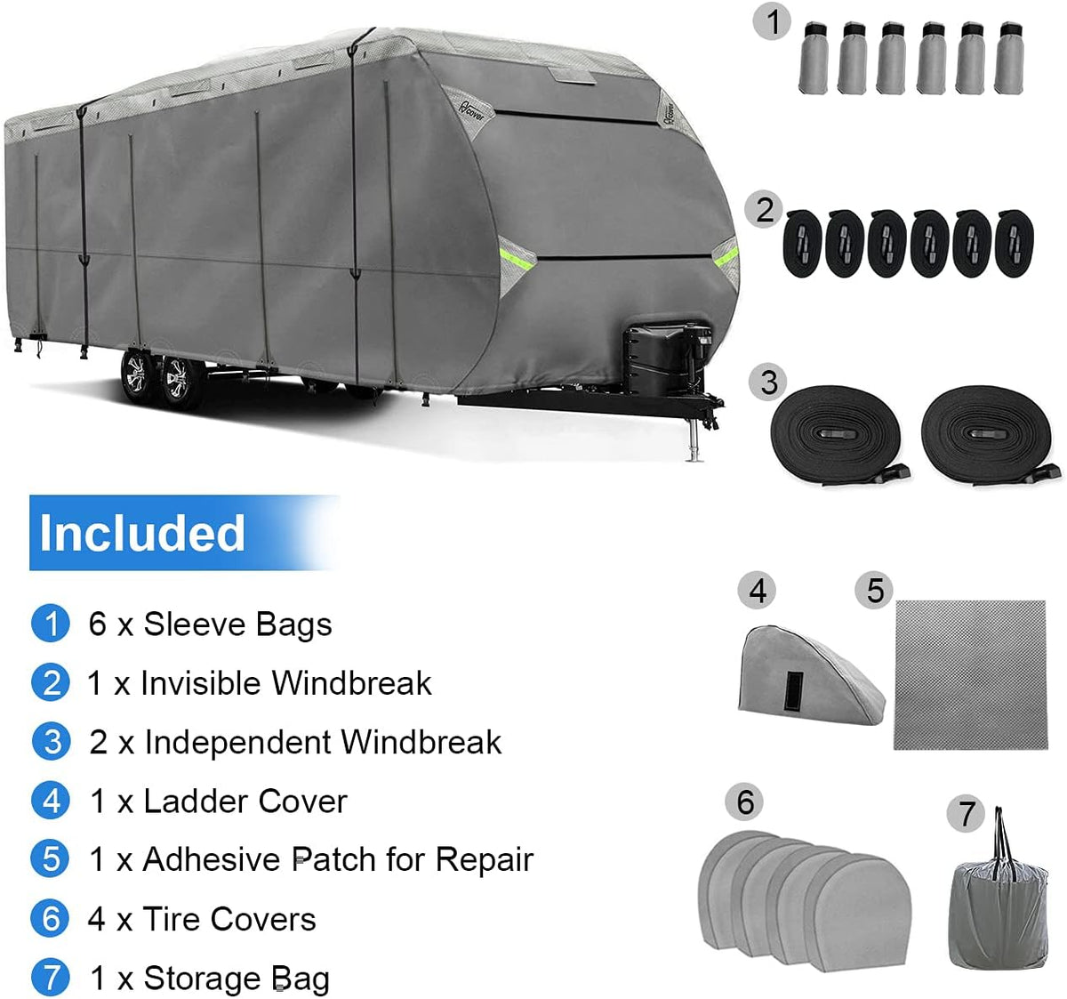 20"-22" Non-Woven Waterproof RV Cover L463704