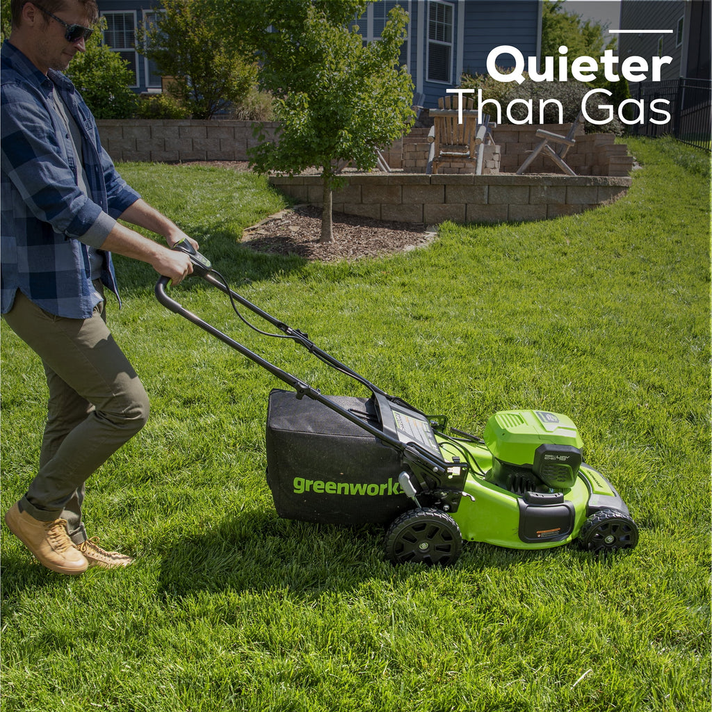 48V 20" Battery-Powered Lawn Mower with Two 4.0Ah Batteries & Charger E196615