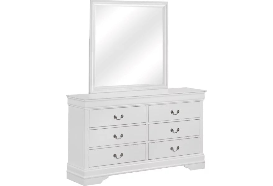 White 5pc Wood Bedroom Furniture Set T579