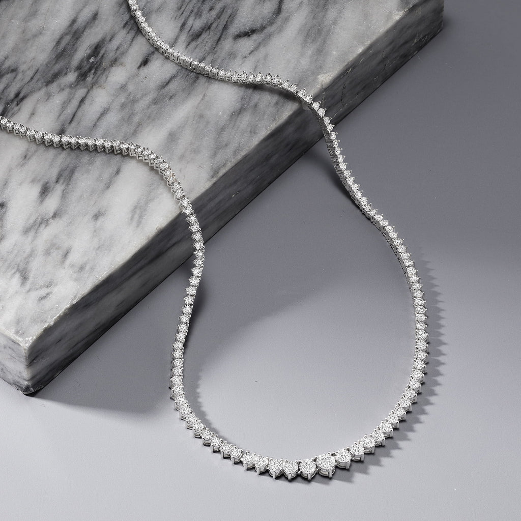 3.00 ct. t.w. Diamond Tennis Necklace in Sterling Silver U547