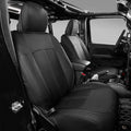 Black+Red PU Leather Seat Covers for Jeep Wrangler JK 4 Door, Pack of 2 S966
