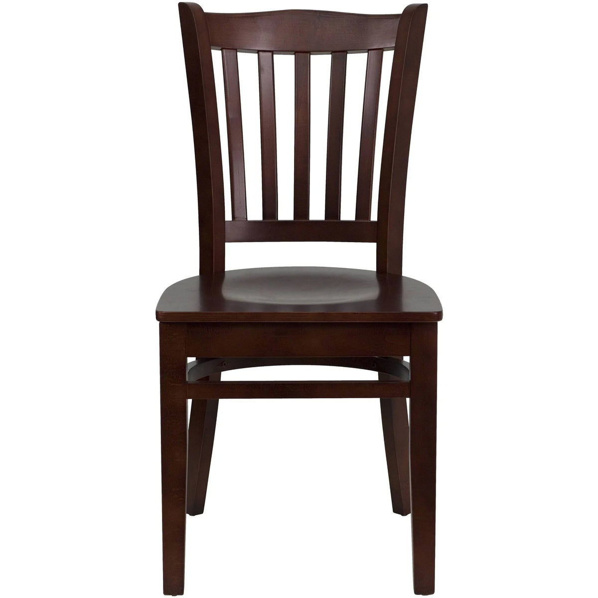 Brown Vertical Slat Back Restaurant Dining Chair T666316