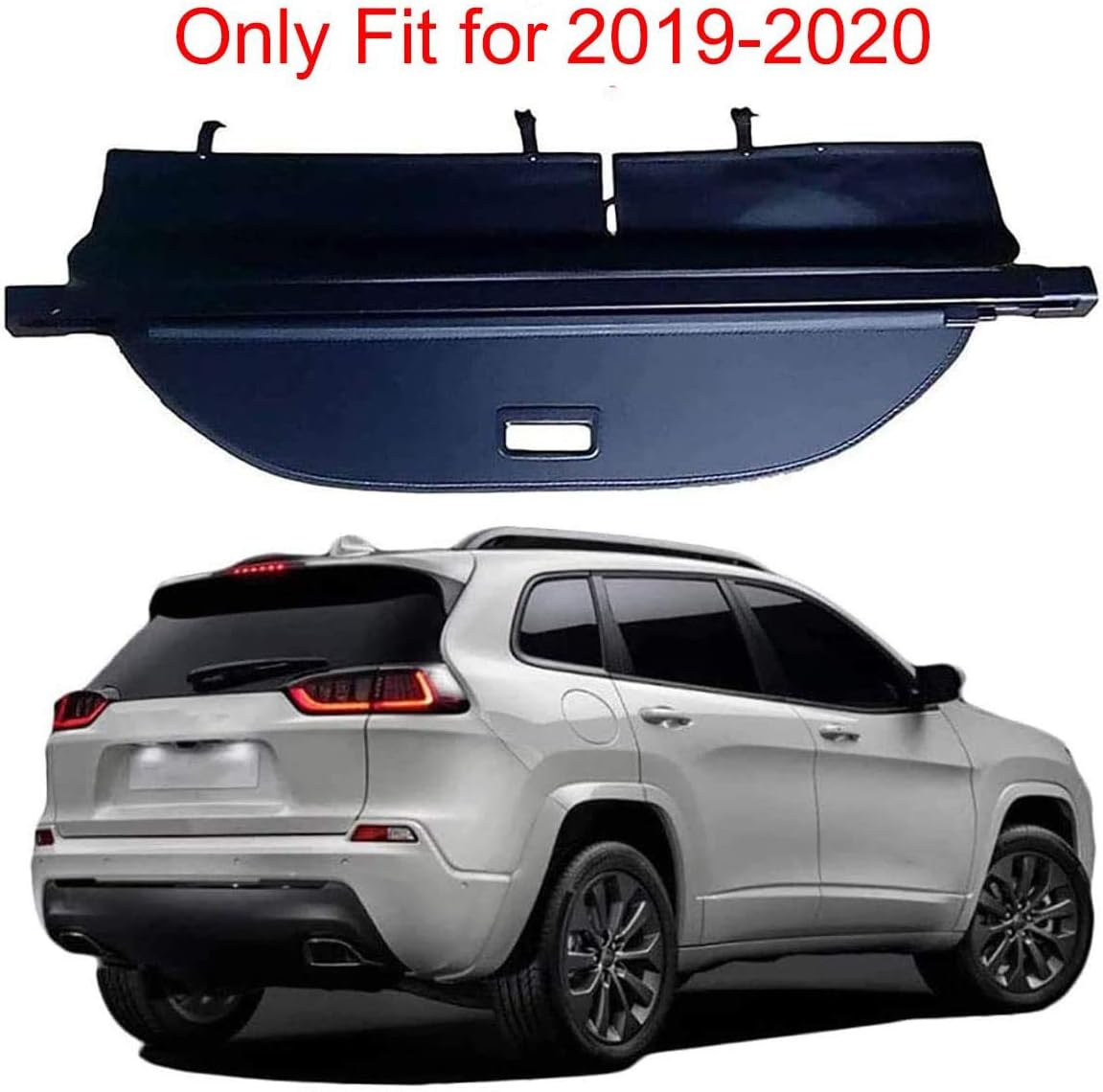 Cargo Security Rear Trunk Cover Retractable Black Pack of 2 Z1429