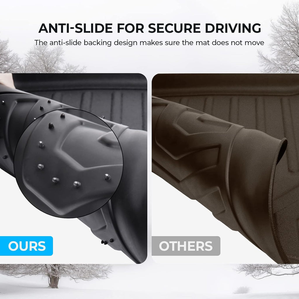 Black Rear Cargo Mat Trunk Liner Pack of 2 L15601