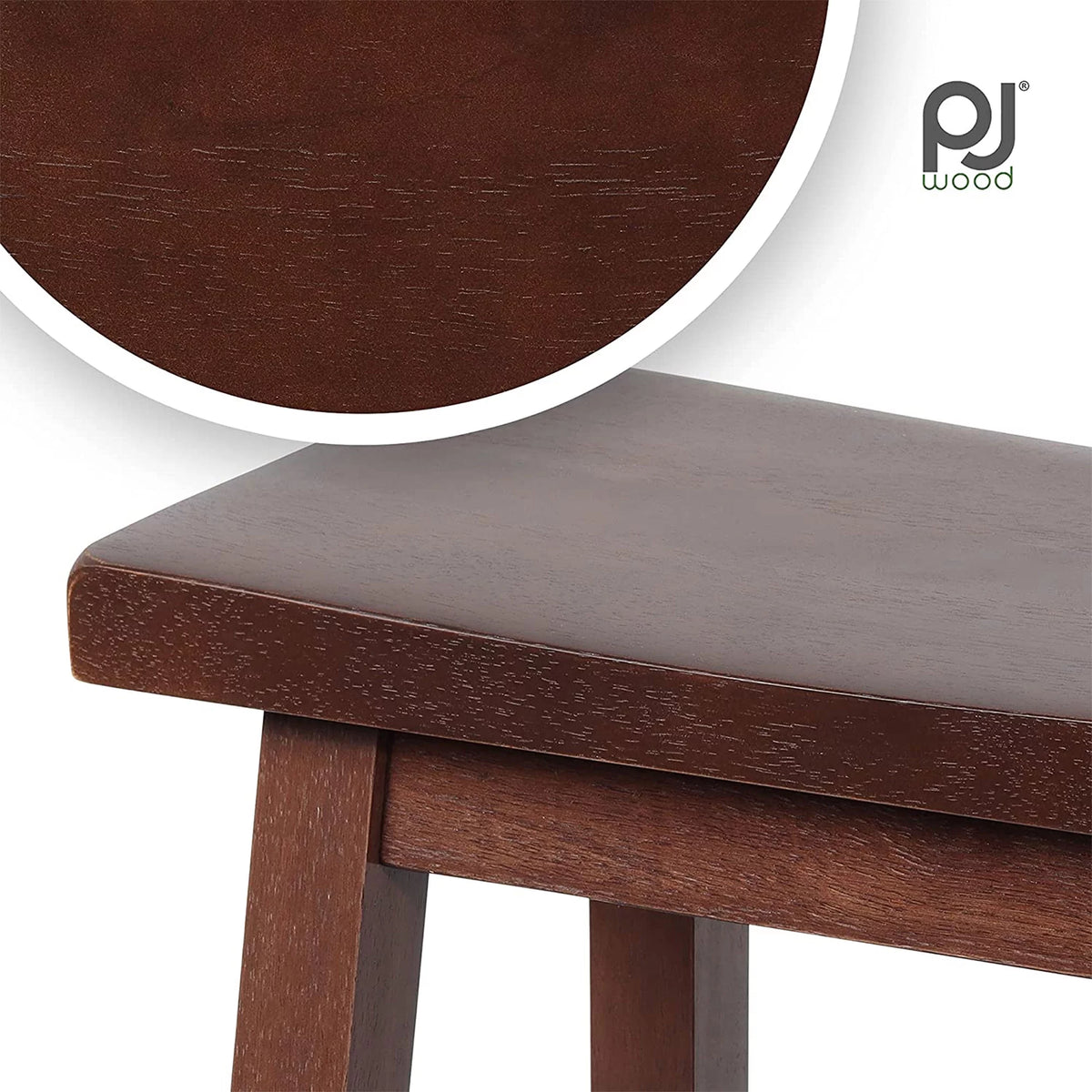 Walnut 29-Inch Saddle Seat Counter Stools Set of 4 O4948