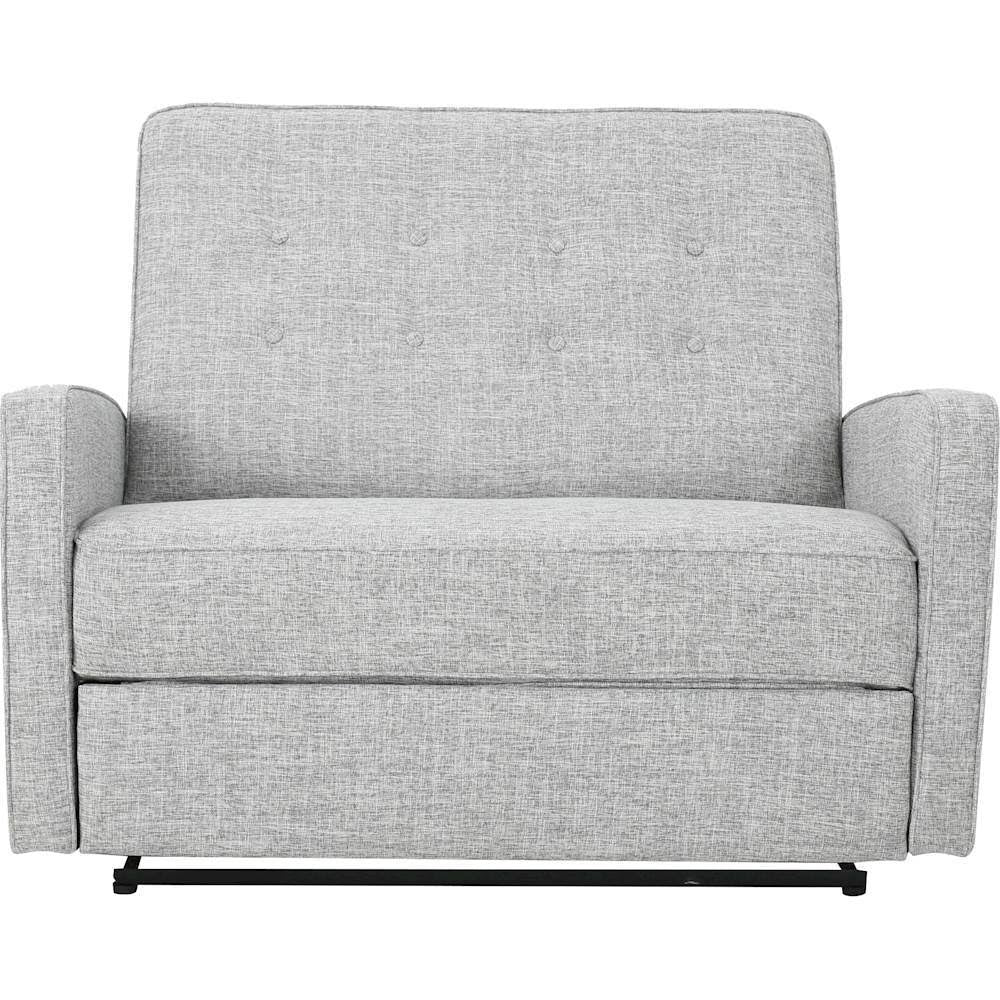 Light Gray Tweed Loveseat Recliner Q359