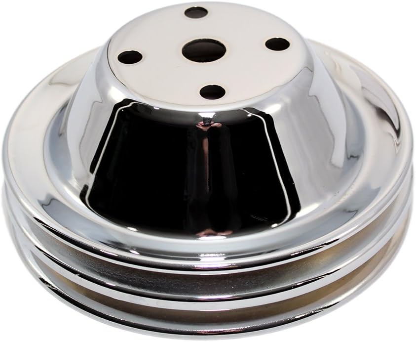 Chrome 2 Groove Water Pump Pulley 6.3" Long Pack of 2 R1957