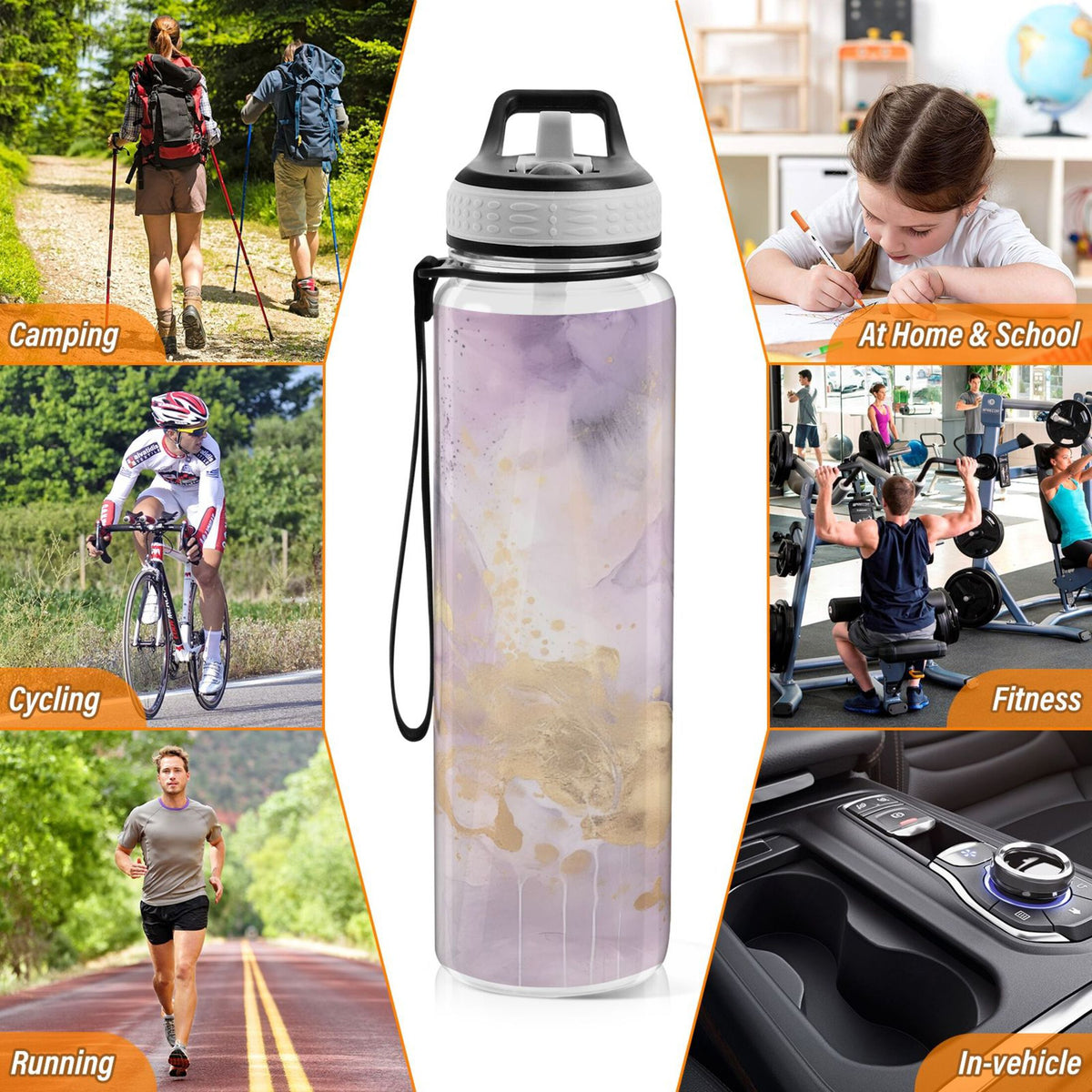 32oz Tritan Leakproof Water Bottle with Straw B3944