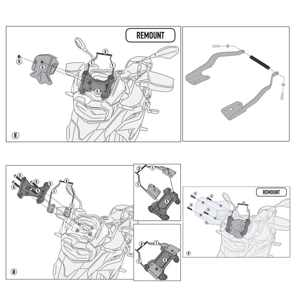 Motorcycle Navigation Bracket Mobile Phone Holder Charging Bracket W449271
