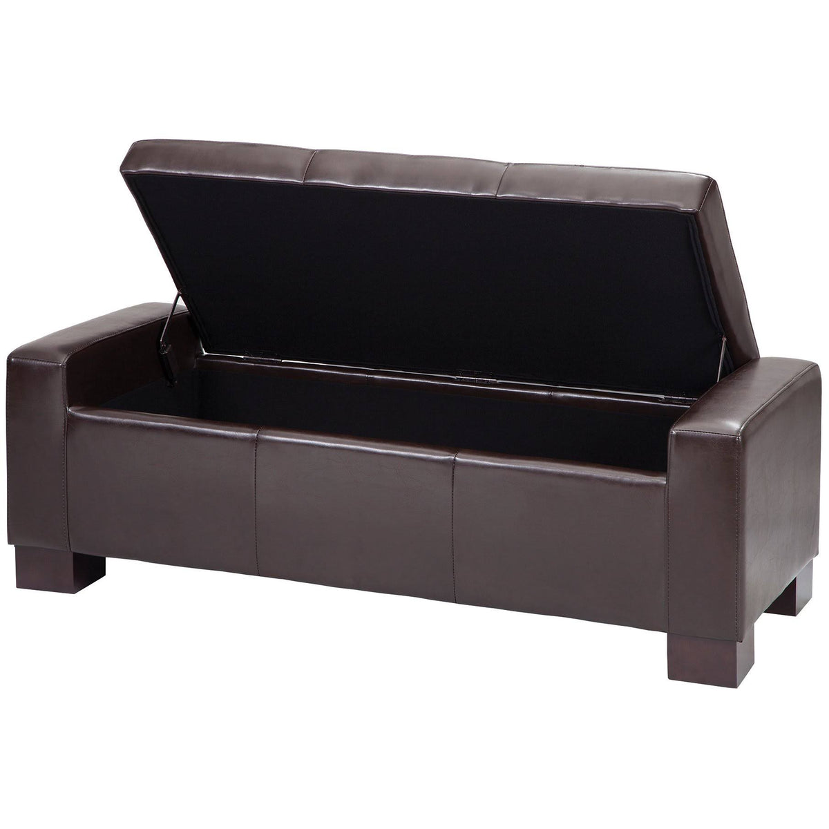 Brown Tufted Top Storage Bench S42649