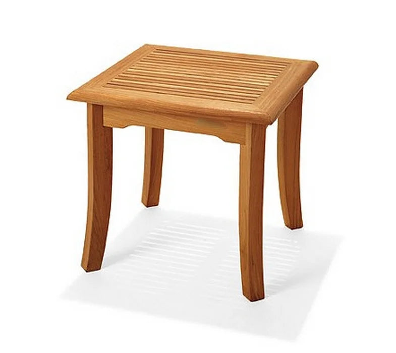Teak 2 Seater 3 Pc Dining Set with Side Table and 2 Armless Chairs E656378