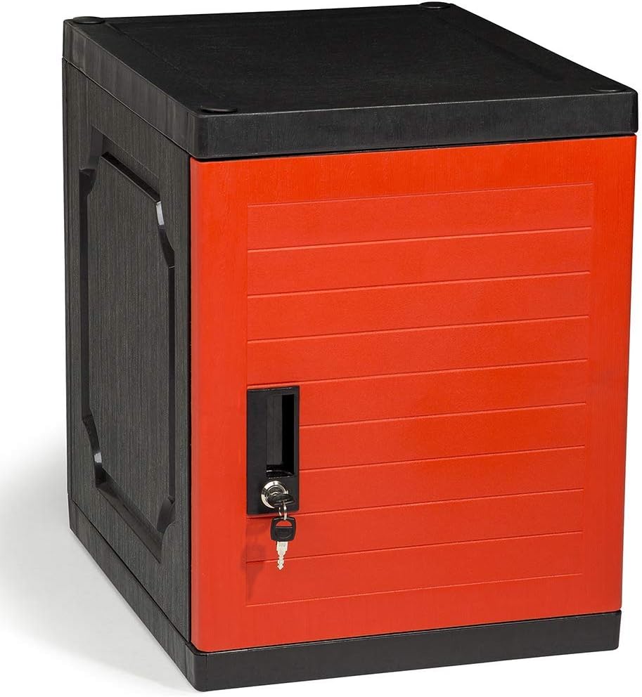 Red Lockable Storage Cabinet with Keys Z1653