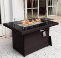 Rectangle Propane Fire Table 55,000 BTU with 8mm Tempered Glass Top G682