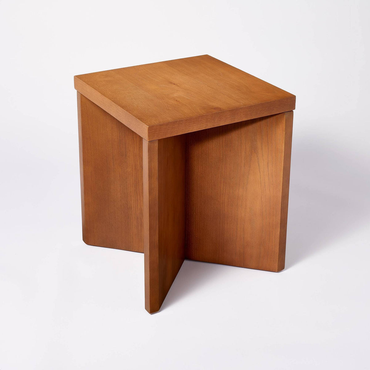 Square Wooden Accent Table Brown C268499
